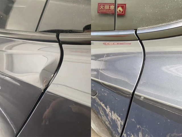 特斯拉車門邊緣凹坑如何無痕修復